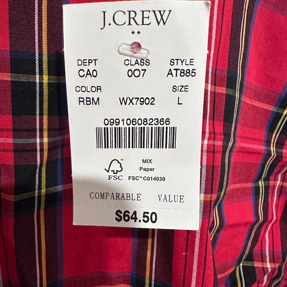 J. Crew Tartan ruffle-trim woven top - Picture 4 of 6